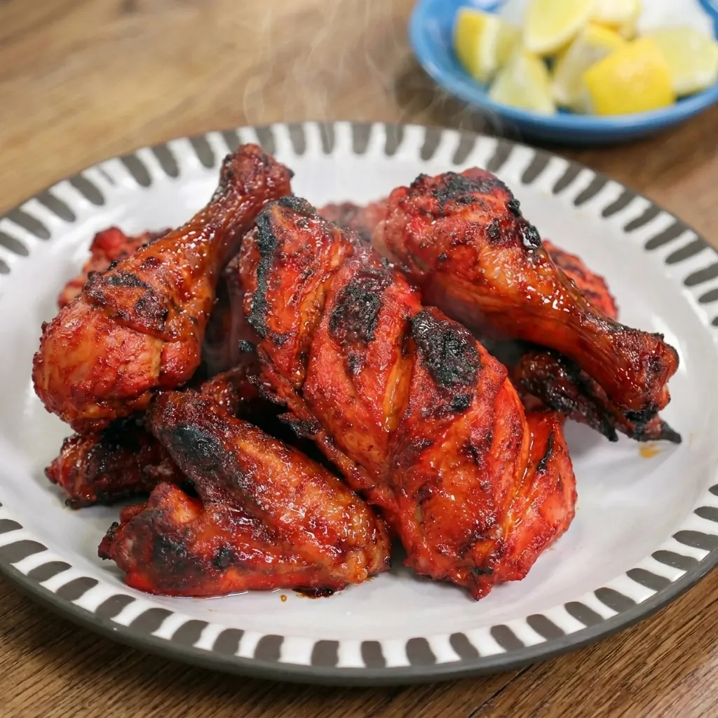 Tandoori Chicken — smoky clay oven grilled chicken at Feast of India Calgary